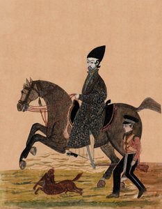 Een Afghaanse Sirdar [officier] en een Britse soldaat, ca. 1841