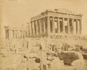 [Schuin zicht op het Parthenon]. door Unknown artist