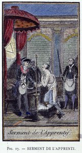Eed van de leerling - naar een gravure uit de 
