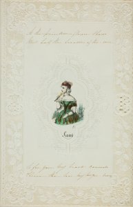 Als de geschilderde bloem toont (valentijn) door Unknown artist