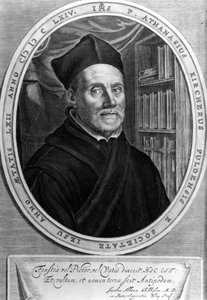 Athanasius Kircher (1601 - 1680), jezuïet, oriëntalist en Duitse geleerde - Gravure 18e eeuw
