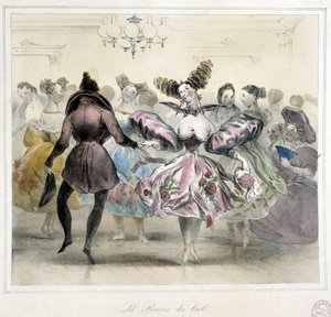 Bal: de koningin van het bal - 19e eeuw door Unknown artist
