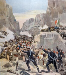 Slag bij Abba Karima (Adoua, Ethiopië) tussen Ethiopië en Italië door Unknown artist