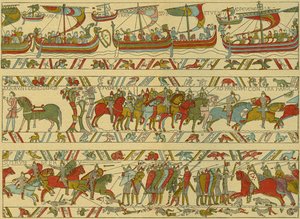 Bayeux-tapijt. Normandische aanval door Unknown artist