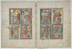Bifolio met Scènes uit het Leven van Christus