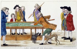 Biljartspelers - gravure, n.d., eind 18e eeuw, Carnavalet