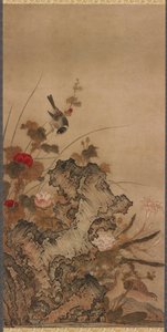 Vogels en bloemen door Unknown artist