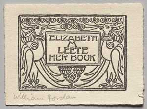 Boekplaat: Elizabeth M. Leete door Unknown artist