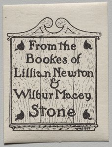 Boekplaat: Lillian Newton en Wilbur Macey Stone door Unknown artist