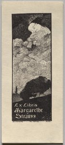 Bookplate: Margarethe Strauss door Unknown artist
