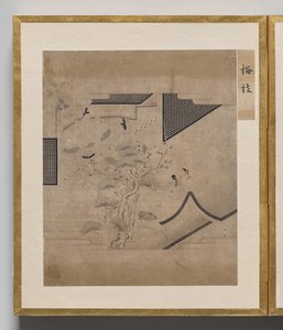 Tak van pruim uit Album van Illustraties voor het Verhaal van Genji door Unknown artist
