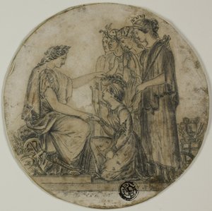 Britannia Verdeelt Burgerkronen door Unknown artist