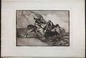 Stierengevechten: De Manier waarop de Oude Spanjaarden Stieren op Paard in het Open Veld Jaagden door Unknown artist