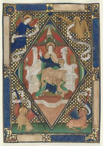 Canonpagina uit een Missaal: Christus in Majesteit met Evangelisten