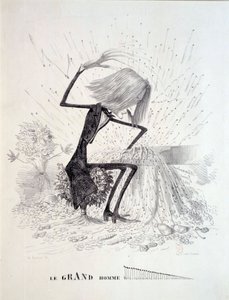 Cartoon met de componist Franz Liszt door Unknown artist