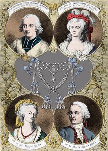 Zaak van de ketting van koningin Marie Antoinette door Unknown artist