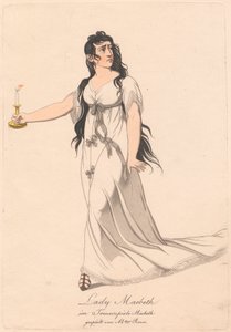 Personages uit een Duitse productie van Macbeth (een van zes etsen)