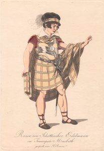 Personages uit een Duitse productie van Macbeth (een van zes etsen) door Unknown artist
