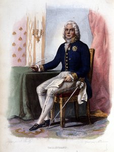 Charles Maurice de Talleyrand Périgord (1754-1838), Franse politicus. - in "Le Plutarque francais", Ed. Mennechet, Parijs