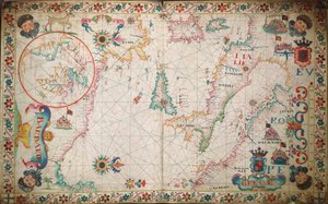 Kaart van de zuidelijke Middellandse Zee en Adriatische Zee, c.1600 door Unknown artist