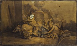 Kinderen spelend in een landschap, tussen 1701 en 1800