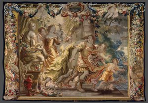 Clodius vermomd als vrouw uit Het verhaal van Caesar en Cleopatra