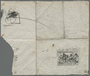 Compositorische Schetsen naar Raphael en andere kunstenaars (verso)