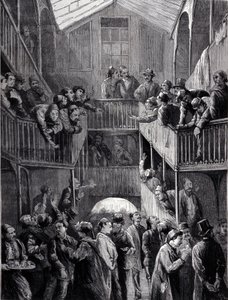 Constantinopel: de beurs in de buitenwijk Galata in 1878.