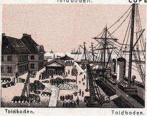 Kopenhagen, Denemarken: uitzicht op Toldboden