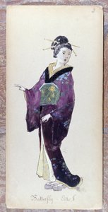 Kostuum van Madame Butterfly act II voor de creatie van Madame Butterfly door Giacomo Puccini in 1904. Collectie van het Museo della Scala in Milaan. door Unknown artist