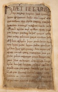 Het begin van Beowulf door Unknown artist