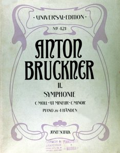 Omslag van de partituur voor de tweede symfonie in c mineur van Anton Bruckner door Unknown artist