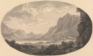 Cumberland landschap door Unknown artist