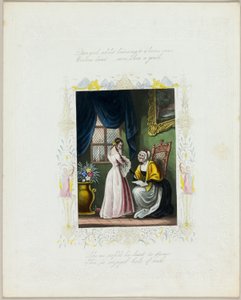 Lief meisje, terwijl je luistert naar de geloften van een minnaar (valentijn) door Unknown artist