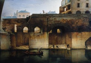 Sloop van het oude Hôtel-Dieu; de "cagnards", in 1878 door Unknown artist
