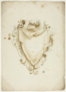 Ontwerp voor sleutelschild, met bol door Unknown artist