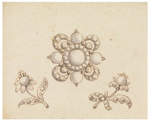 Ontwerp voor Drie Broches door Unknown artist