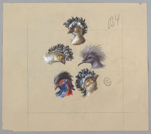 Ontwerp voor behang en textiel: Vogels