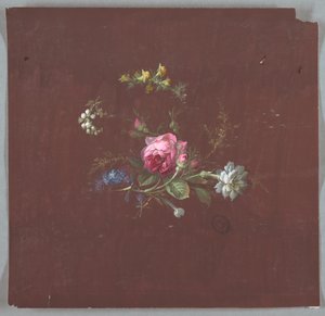 Ontwerp voor Behang en Textiel: Bloemen door Unknown artist