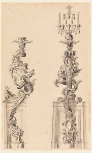 Ontwerp voor een kaarsenhouder door Unknown artist