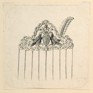 Ontwerp voor een kam door Unknown artist