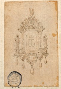 Ontwerp voor een Hanger in de Vorm van een Niche door Unknown artist