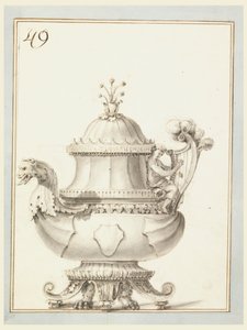 Ontwerp voor een theepot door Unknown artist