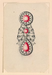 Ontwerp voor een oorbel door Unknown artist