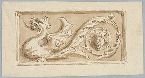Ontwerp voor de decoratie van een langwerpig paneel door Unknown artist