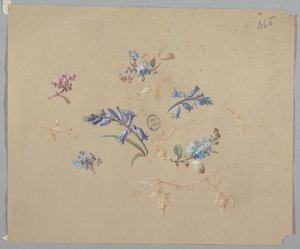 Ontwerpen voor behang en textiel: Bloemen door Unknown artist