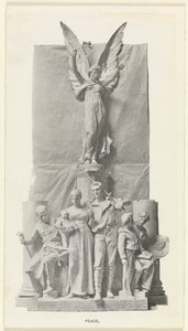 Detail van het beeldhouwwerk Vrede op de Dewey Arch, Madison Square, New York door Unknown artist