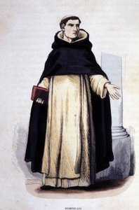 Dominicaan. Gravure uit een album over religieuze orden, Parijs door Unknown artist