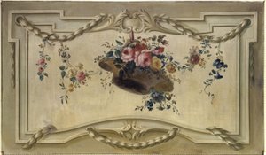 Deur overlay: mand met bloemen, tussen 1769 en 1789 door Unknown artist