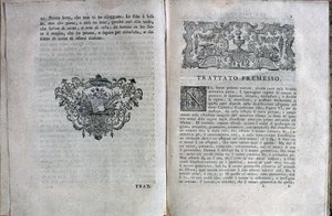 Dubbele pagina uit een muziektraktaat door Giuseppe Tartini